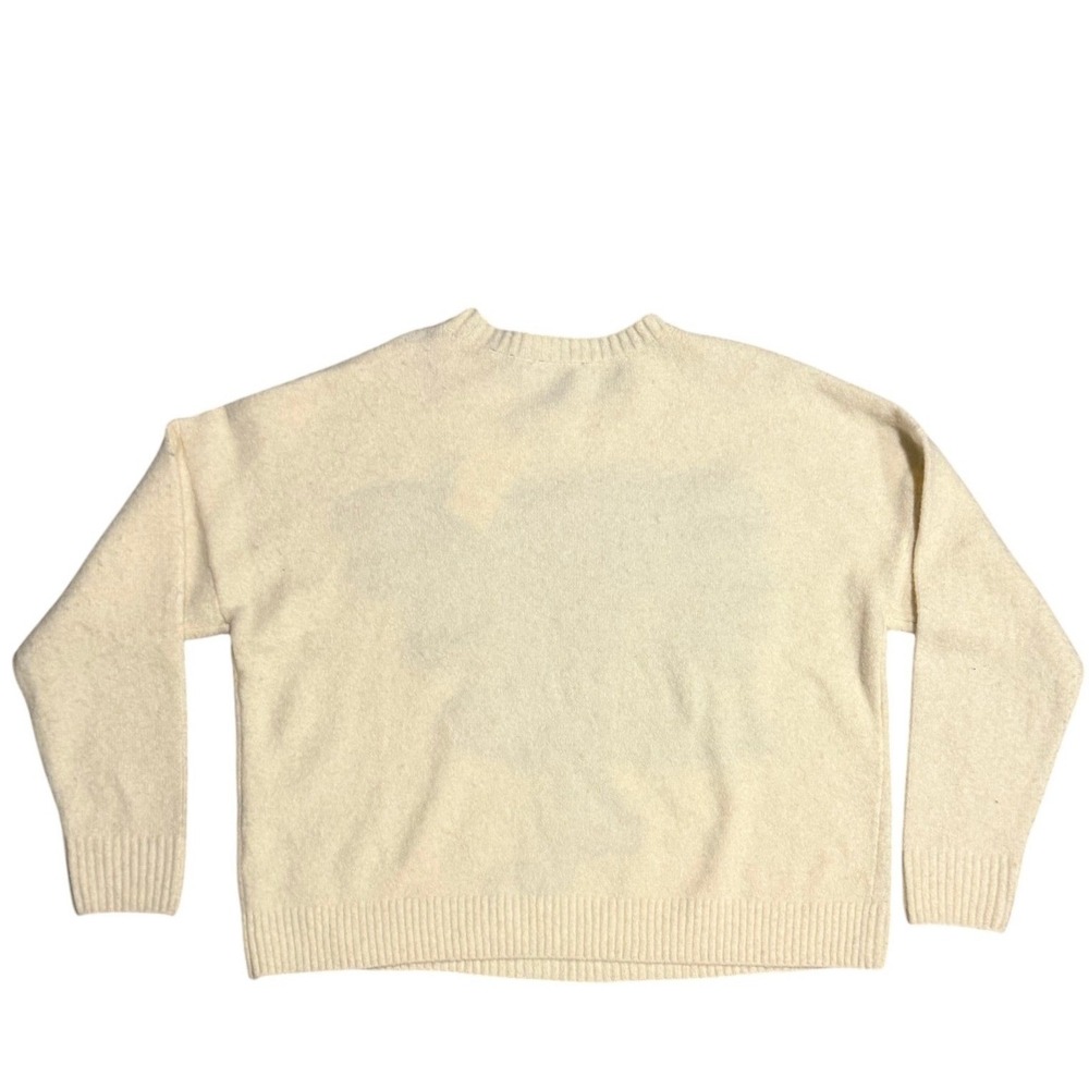 NWT Ted Baker London Floral Embroidered Wool Alpaca Blend Cream Sweater Women M - Picture 3 of 12